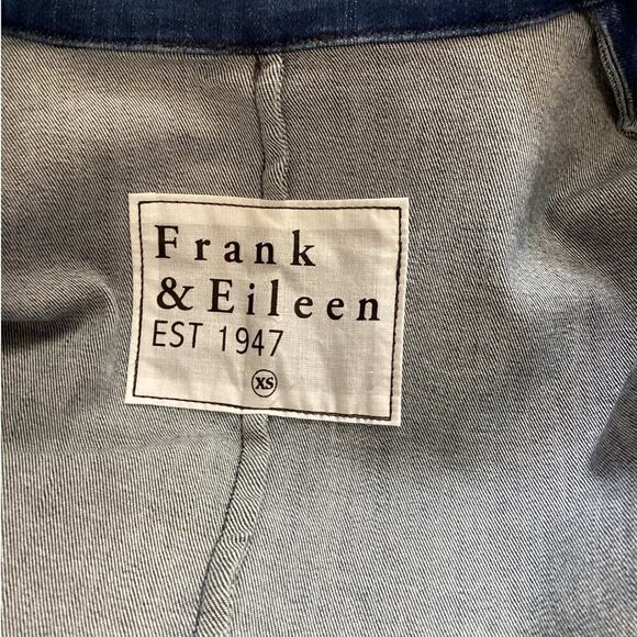 Frank & Eileen Dublin 1977 Wash Blue Italian Performance Denim Blazer Size XS - Picture 13 of 15